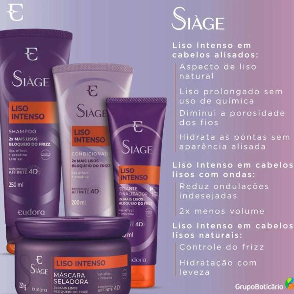 Imagem de Kit Eudora Siàge Liso Intenso Sh 250ml + Masc 250ml