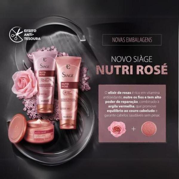 Imagem de Kit Eudora Siàge Nutri Rosé Shampoo 250ml + Condicionador 200ml