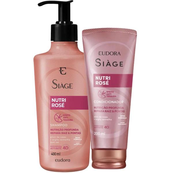 Imagem de Kit Eudora Siàge Nutri Rosé Shampoo 400ml + Condicionador 200ml