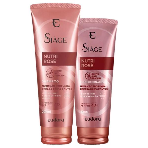 Imagem de Kit Eudora Siage Nutri Rose Shampoo Condicionador 200Ml