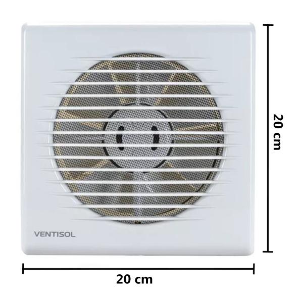 Imagem de Kit Exaustor Tubo Veneziana Banheiro 150mm Ventilador Axial Cozinha Bivolt Ventisol Kexb-150