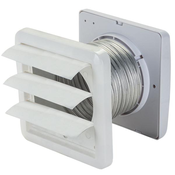 Imagem de Kit Exaustor Tubo Veneziana Banheiro 150mm Ventilador Axial Cozinha Bivolt Ventisol Kexb-150