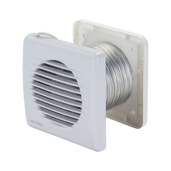 Imagem de Kit Exaustor Ventilador Axial Banheiro Ventisol KEXB-03  100mm, 1.650 RPM, Bivolt