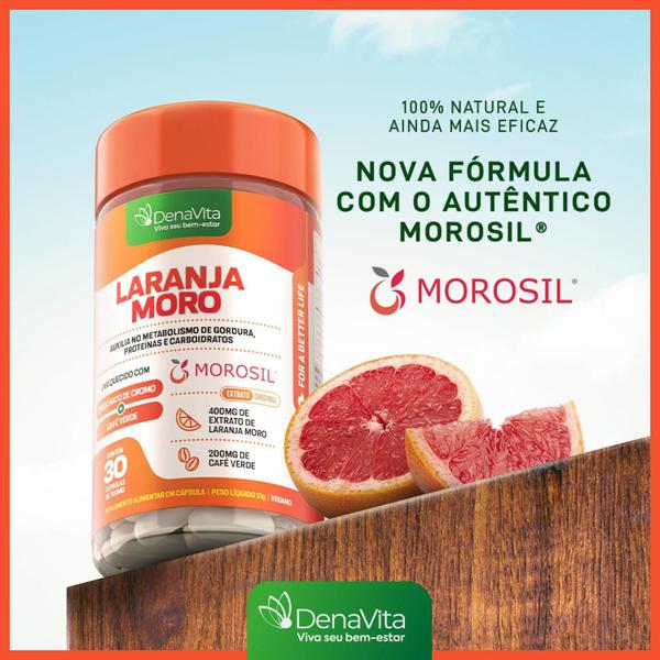 Imagem de Kit Exclusivo Extrato de Laranja moro, Cromo e Café Verde 3x1, 30 Caps + Quitosana e Psyllium 6x1, 60 Caps - Denavita