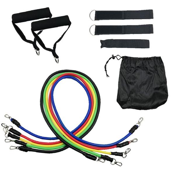 Imagem de Kit Extensor Elástico 11 Peças Exercício Fitness Pi