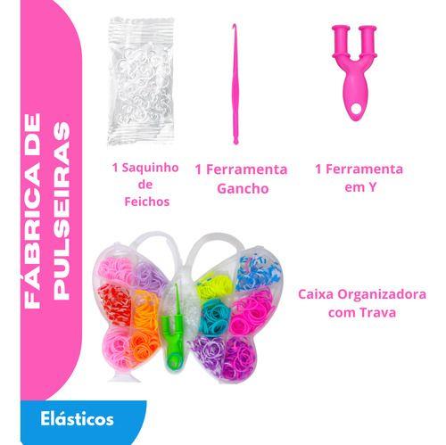 Imagem de Kit Fábrica De Pulseiras Elásticos Miçangas Relógio Colorido