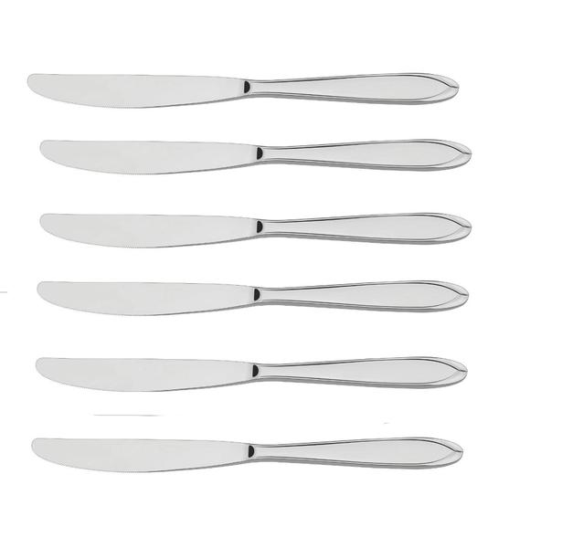 Kit faca de mesa 6 peças inox resistente útil - Filó Modas Imagem de Kit faca de mesa 6 peças inox resistente útil