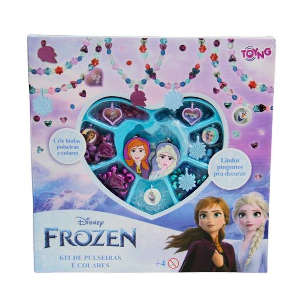 Imagem de Kit faça Pulseira e Colar de Miçangas, Frozen - Toyng 