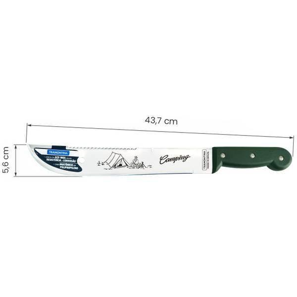 Imagem de KIT Facão Tramontina Inox 12 Polegadas para Camping Lâmina de Aço Inoxidável Cabo de Polipropileno Verde - 3 Unidades