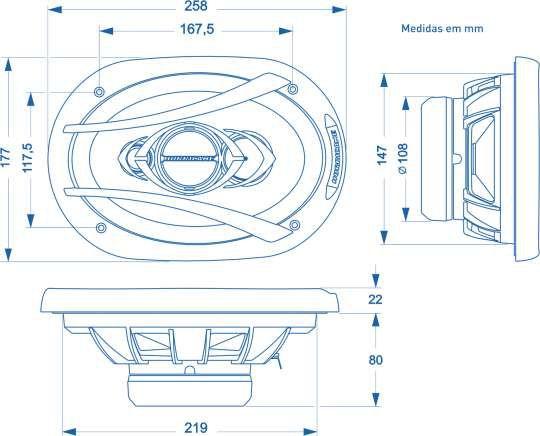 Imagem de Kit Fácil Falante Hurricane 6 + 6x9 280w Rms Prático Som