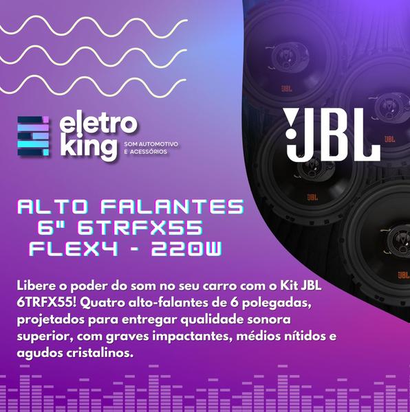 Imagem de Kit Fácil Jbl 4 Alto Falantes 6 6trfx55 Flex4 220w Triaxial