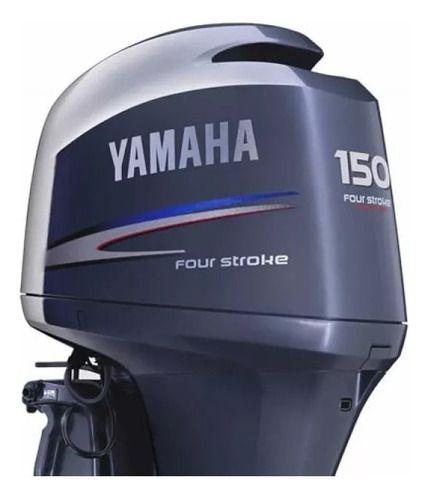 Imagem de Kit Faixa Adesivo Motor Yamaha 150 Hp 4 Tempos