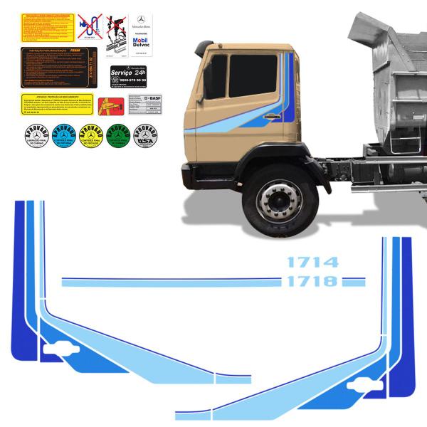 Imagem de Kit Faixa Caminhão Mercedes Benz 1714 1718 Lateral/ Frontal