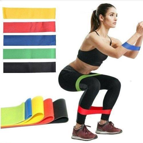 Imagem de Kit Faixa Elástica Band Extensor 5 Níveis Resistance Belt