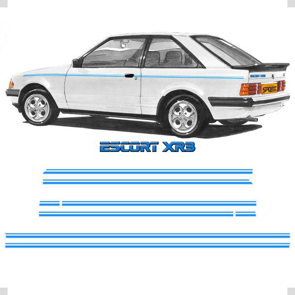 Kit Faixa Filete Compatível Escort Xr3 Mk3 83/ Adesivo Azul - SPORTINOX Imagem de Kit Faixa Filete Compatível Escort Xr3 Mk3 83/ Adesivo Azul