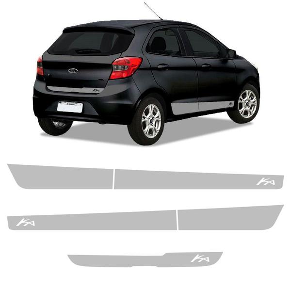 Imagem de Kit Faixa Ford Ka Hatch 2015/2021 Adesivo Lateral e Traseiro