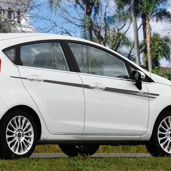 Imagem de Kit Faixa Ford New Fiesta Hatch Sedan Adesivo Lateral