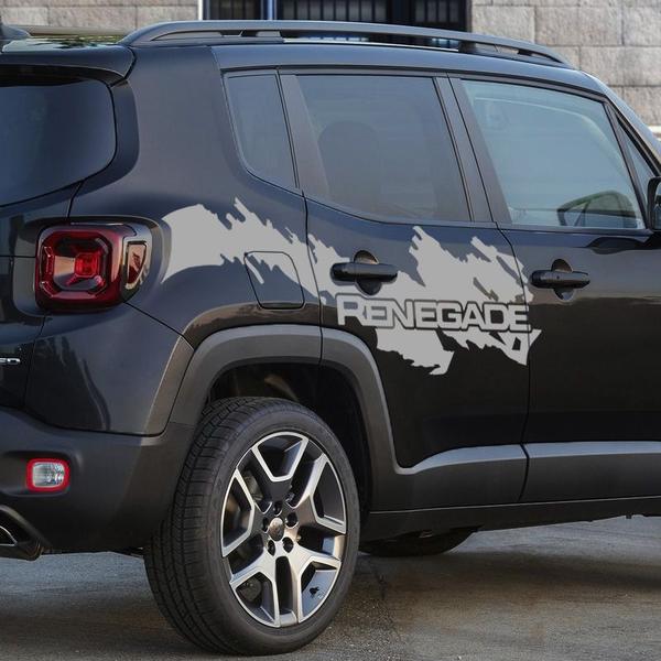 Imagem de Kit Faixa Jeep Renegade Adesivo Lateral Tuning Decorativo