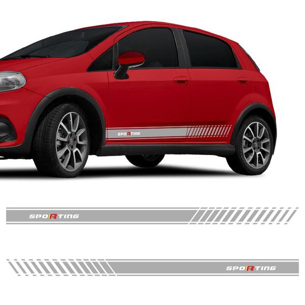 Imagem de Kit Faixa Lateral Fiat Punto Sporting Adesivo Decorativo