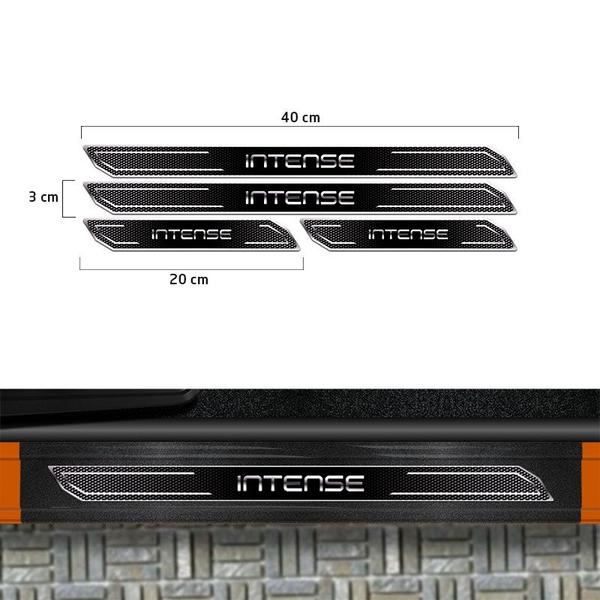 Imagem de Kit Faixa Lateral Kwid Intense 2018/2020 + Soleira Protetora