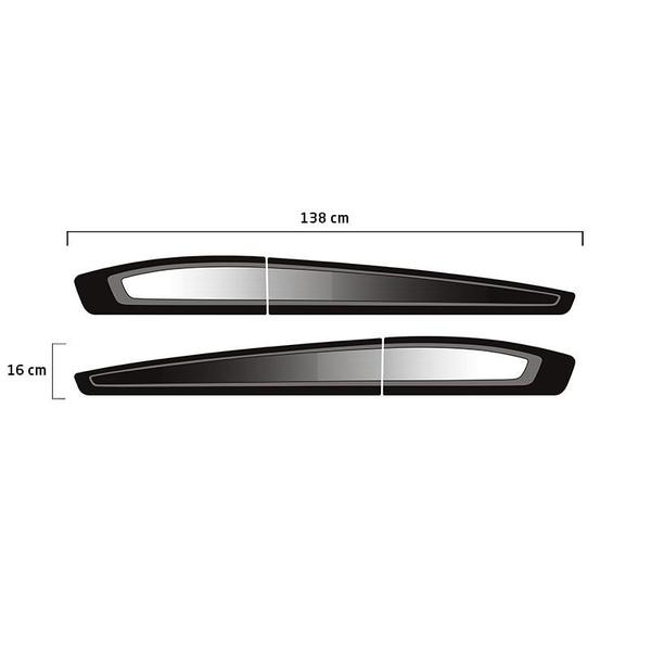 Imagem de Kit Faixa Lateral Kwid Modelo Original + Soleira Protetora