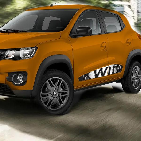 Imagem de Kit Faixa Renault Kwid Adesivo Lateral Portas Decorativo