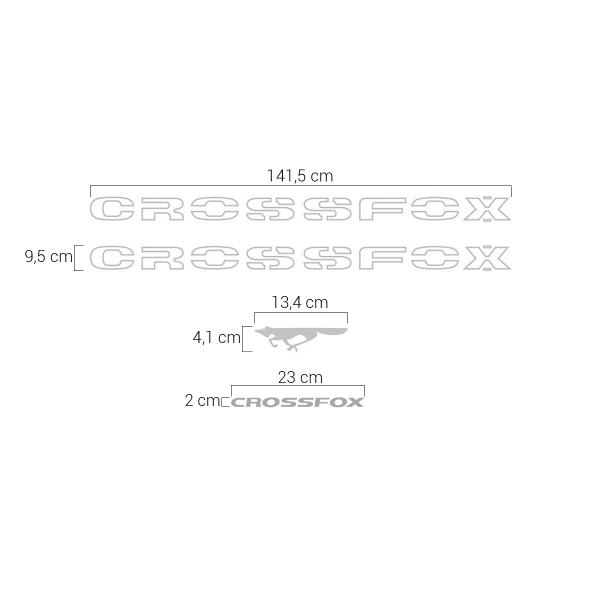 Imagem de Kit Faixas Crossfox 2006/2007 Adesivo Lateral Cinza Volkswagen