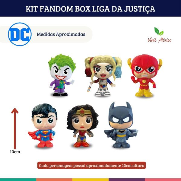 Imagem de Kit Fandom Box Liga da Justiça Figuras DC Original Lider