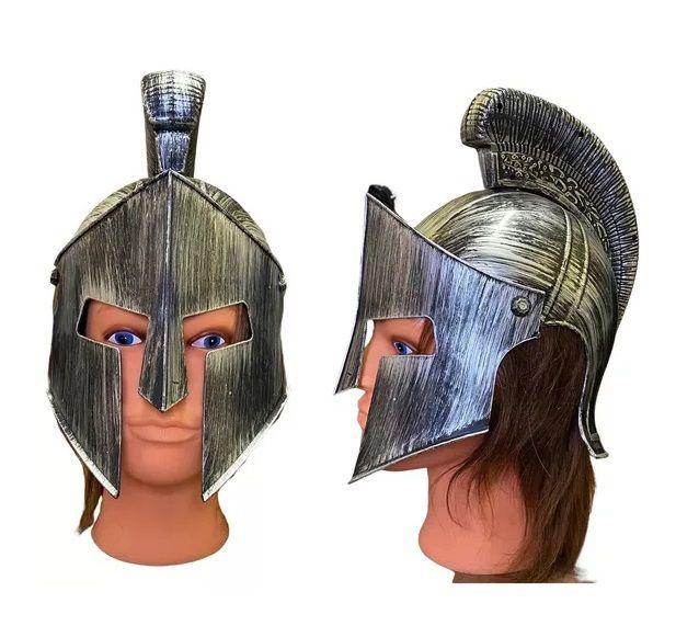 Imagem de Kit Fantasia Capacete + Martelo Plástico Vikings Romano