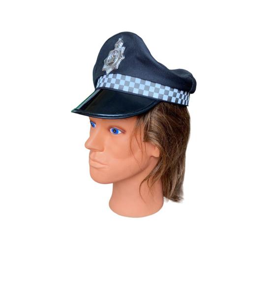 Imagem de Kit Fantasia de Casal Policial Masculino e Feminino Chapéu