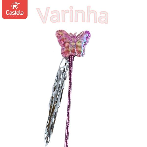 Imagem de Kit Fantasia Infantil Fada Asa Tiara Varinha Festa Criança Fadinha Castela