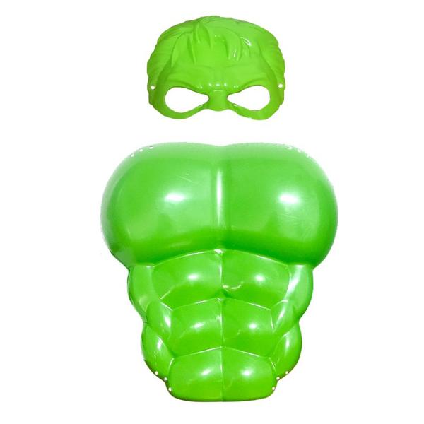 Kit Fantasia Infantil Máscara e Peitoral Super Herói Hul Verde - Master Toy Imagem de Kit Fantasia Infantil Máscara e Peitoral Super Herói Hul Verde