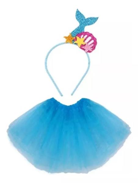 Imagem de Kit Fantasia Menina Halloween Tiara + Saia 03-10 Anos