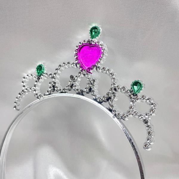 Imagem de Kit fantasia Princesa Rainha Conto de Fadas Tiara Coroa  Varinha Mágica  Saia de Tule com Glitter Completa