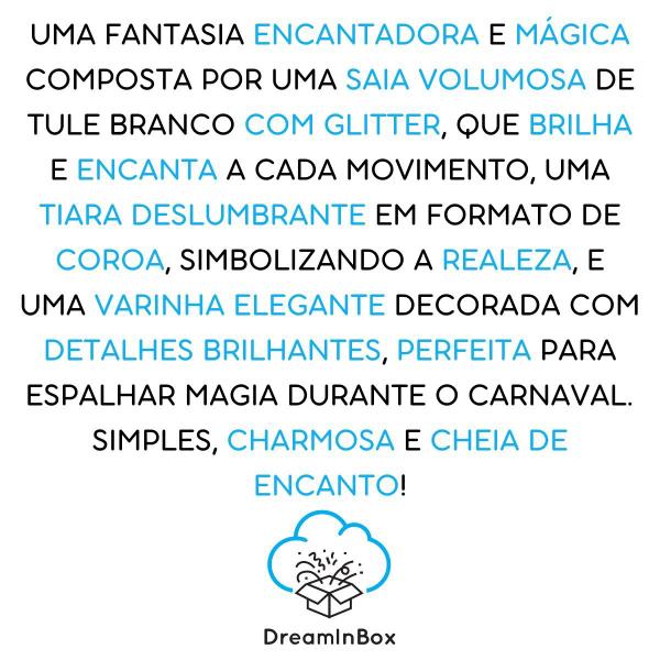 Imagem de Kit fantasia Princesa Rainha Conto de Fadas Tiara Coroa  Varinha Mágica  Saia de Tule com Glitter Completa