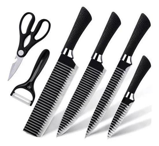 Kit Faqueiro 6 Peças Inox: Facas Que Facilitam Sua Vida Na - MR Imagem de Kit Faqueiro 6 Peças Inox: Facas Que Facilitam Sua Vida Na