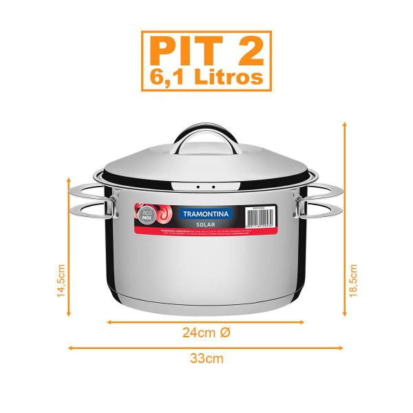 Imagem de KIT - Faqueiro Plenus 6 Peças + 1 Panela Inox Solar 6,1 Lts Solar PIT2 - Tramontina