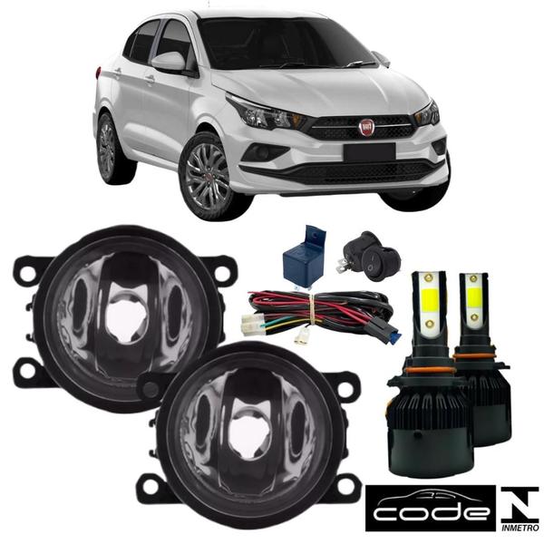 Imagem de KIT Farol Auxiliar Fiat Cronos 2017 a 2022 Super Led