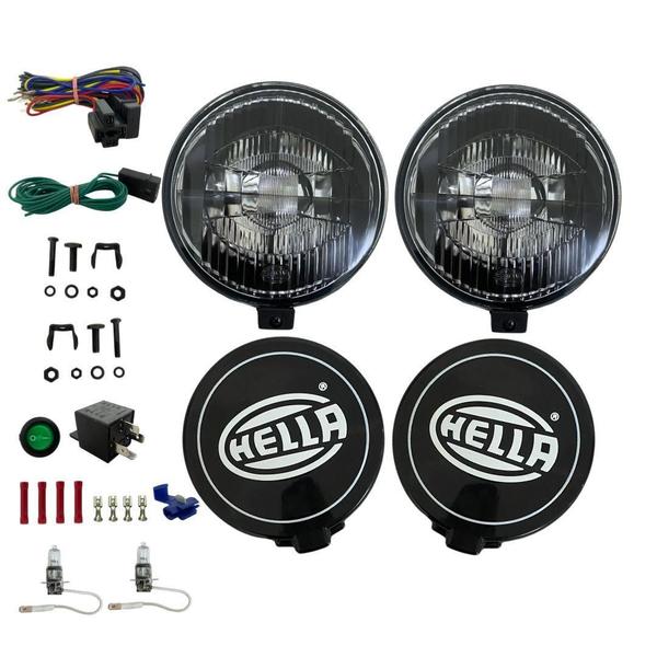 Imagem de Kit Farol Auxiliar Milha 500 Black Magic Fusca Kombi Hella