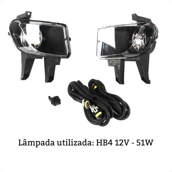 Imagem de Kit Farol Auxiliar/Milha HB4 Celta / Prisma 2007 à 2011 Suporte + Botão Interruptor Original Shocklight - SL-040610