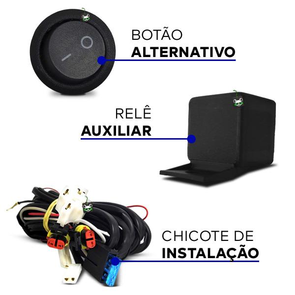 Imagem de Kit Farol Auxiliar Milha Prisma 2007 2008 2009 2010 2011 2012 Botao Tic Tac