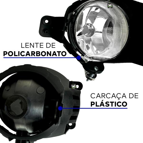 Imagem de Kit Farol Auxiliar Milha Spin 2012 2013 2014 2015 2016 2017 2018 2019 2020 2021 2022 2023 2024 Botao Touch Universal