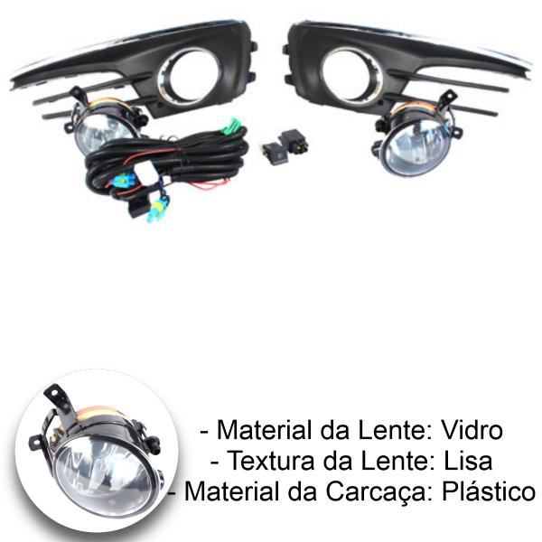 Imagem de Kit Farol Auxiliar Volkswagen Fox 2015 em diante Botão Original Painel Grade Cromada Shocklight - SL-262010CR I