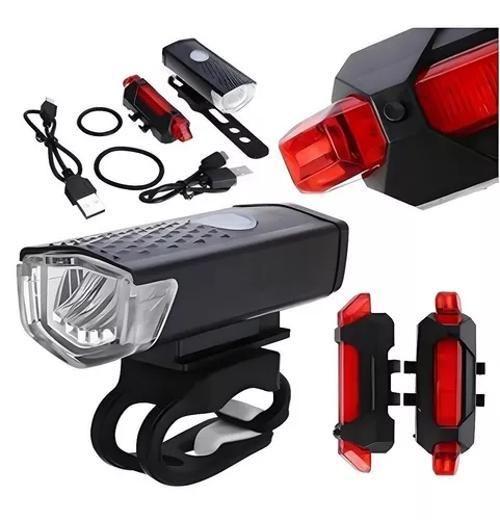 Imagem de Kit Farol Bicicleta + Lanterna Traseira Iluminação Ciclismo