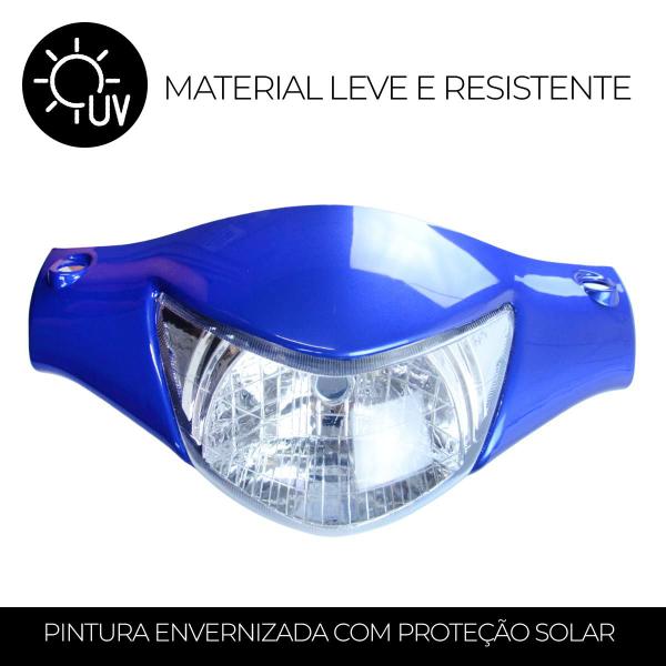 Imagem de Kit Farol Com Carenagens Modelo Completo Para Biz 125 KS/ES Ano 2007 Foco Sportive Azul Perolizado