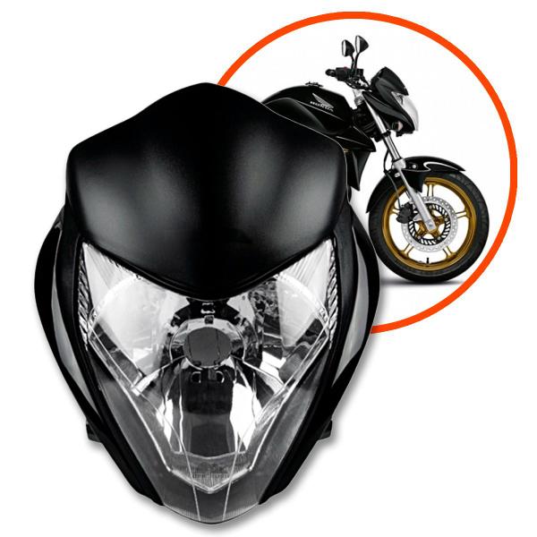 Imagem de Kit farol completo com carenagem honda cb 300r 2009-2015 - preto - melc