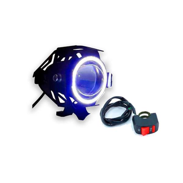 Imagem de Kit Farol de Milha Angel Eye U7 Moto Honda XRE 300 ABS 2002 -  2012 2013 2014 2015 2016 2017 2018 2019 2020 2021