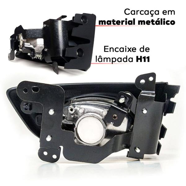 Imagem de Kit Farol de Milha Aux Fit 2009 até 2011 Botão Módulo Original