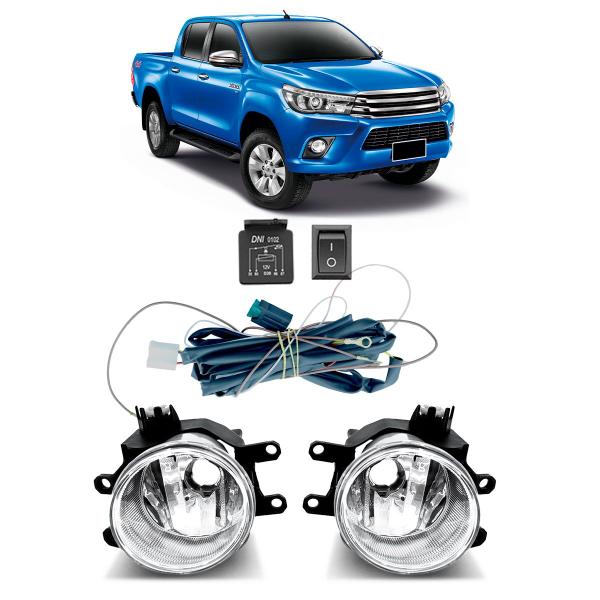 Imagem de Kit Farol De Milha Auxiliar Hilux 2016 A 2020 Completo