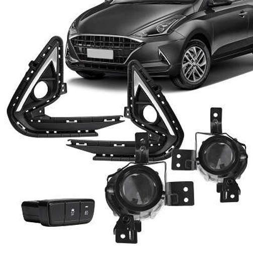 Imagem de Kit Farol De Milha Auxiliar Hyundai Hb20 2020 Botão Original